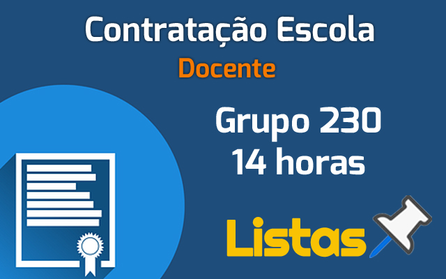 Contratação – Docente 230 – 14 horas