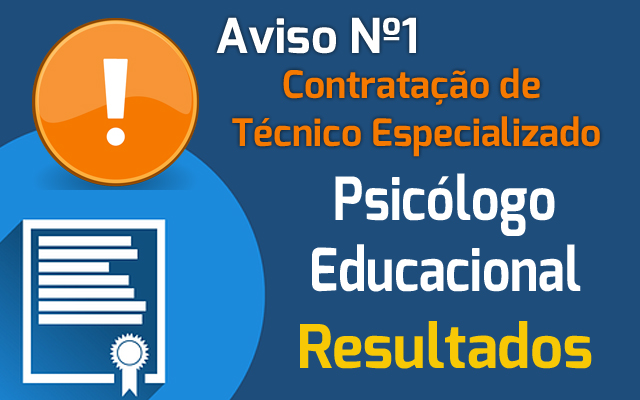 Contratação – Aviso Nº1 – Psicólogo Educacional – Resultados